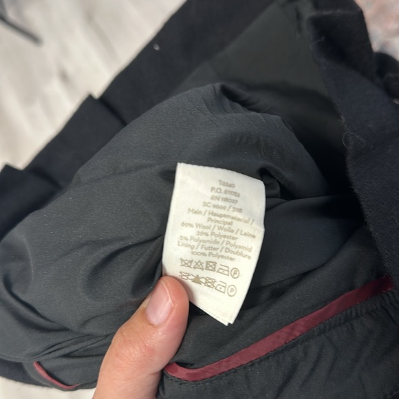 Boden Wool Wide Leg Tie Trousers - Picture 7 of 8